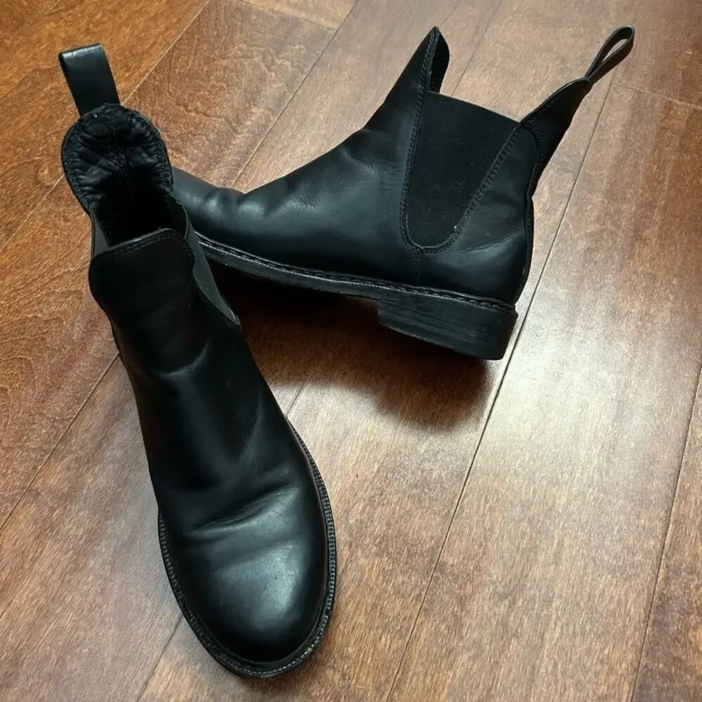 Rag & Bone Dartford Chelsea Boot in Black Leather, Size 7.5 EU37.5